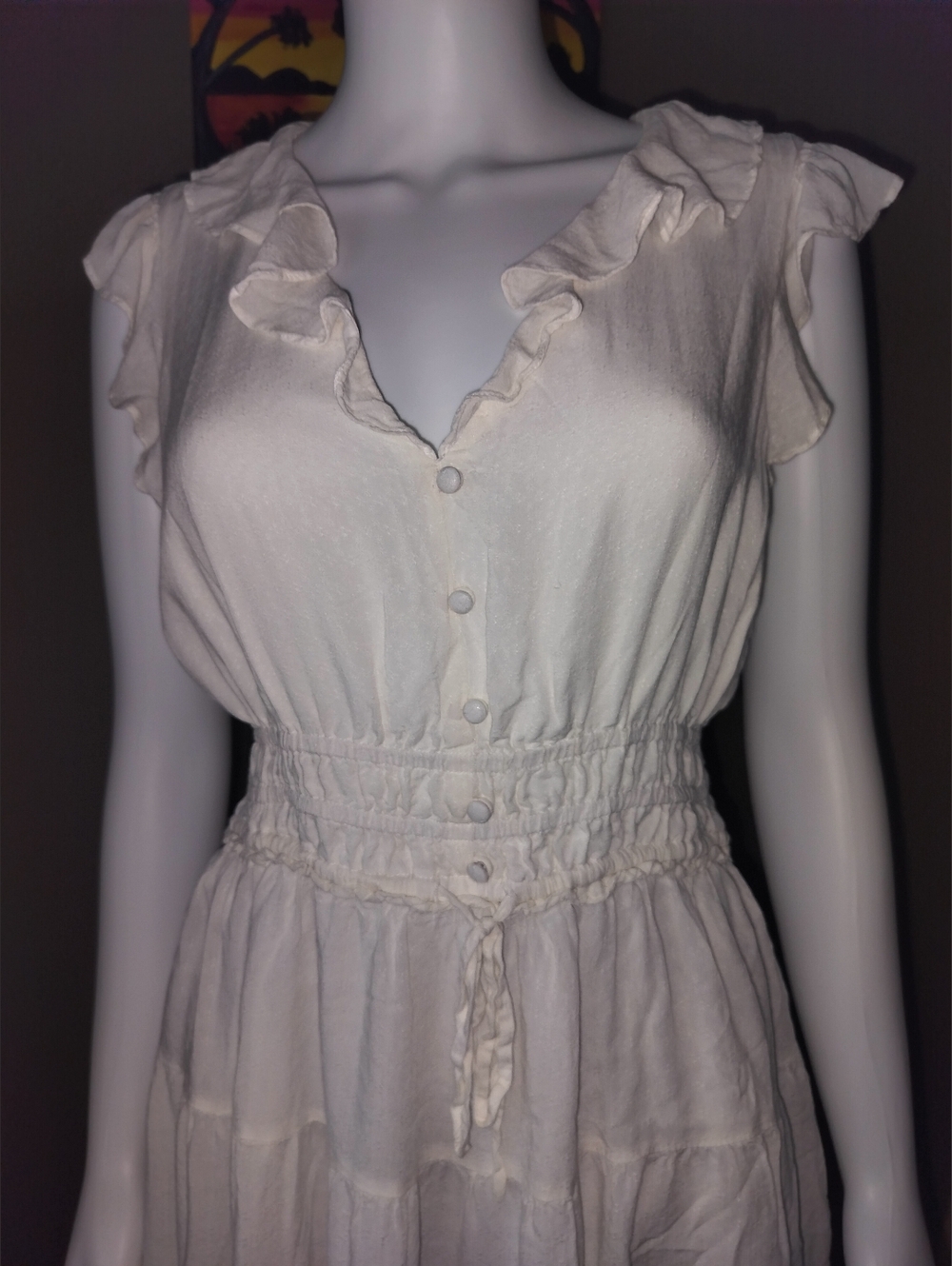 Paige Paradis Tiered Ruffled Minidress Sz M - Picture 3 of 6
